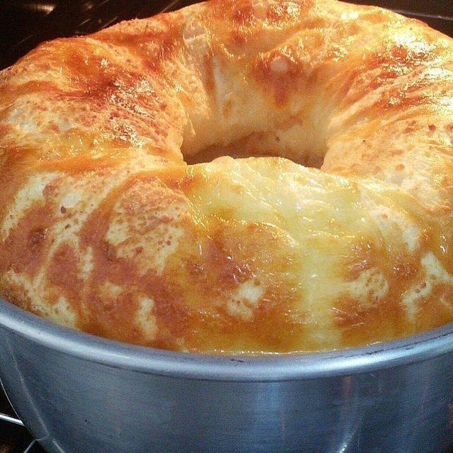 Bolo de pão de queijo delicioso