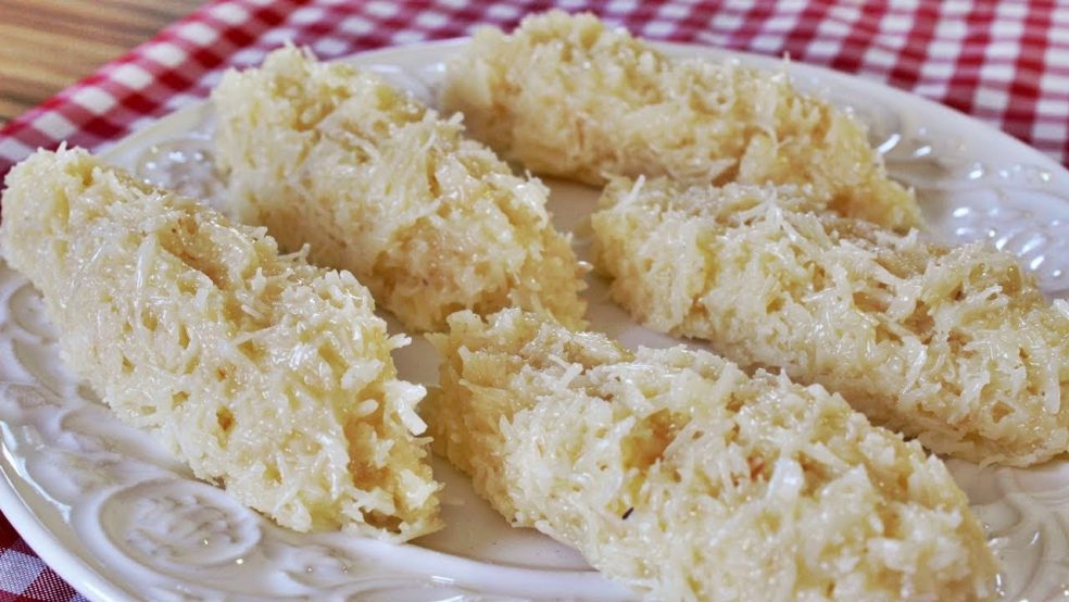 Receita de cocada molhada com leite condensado