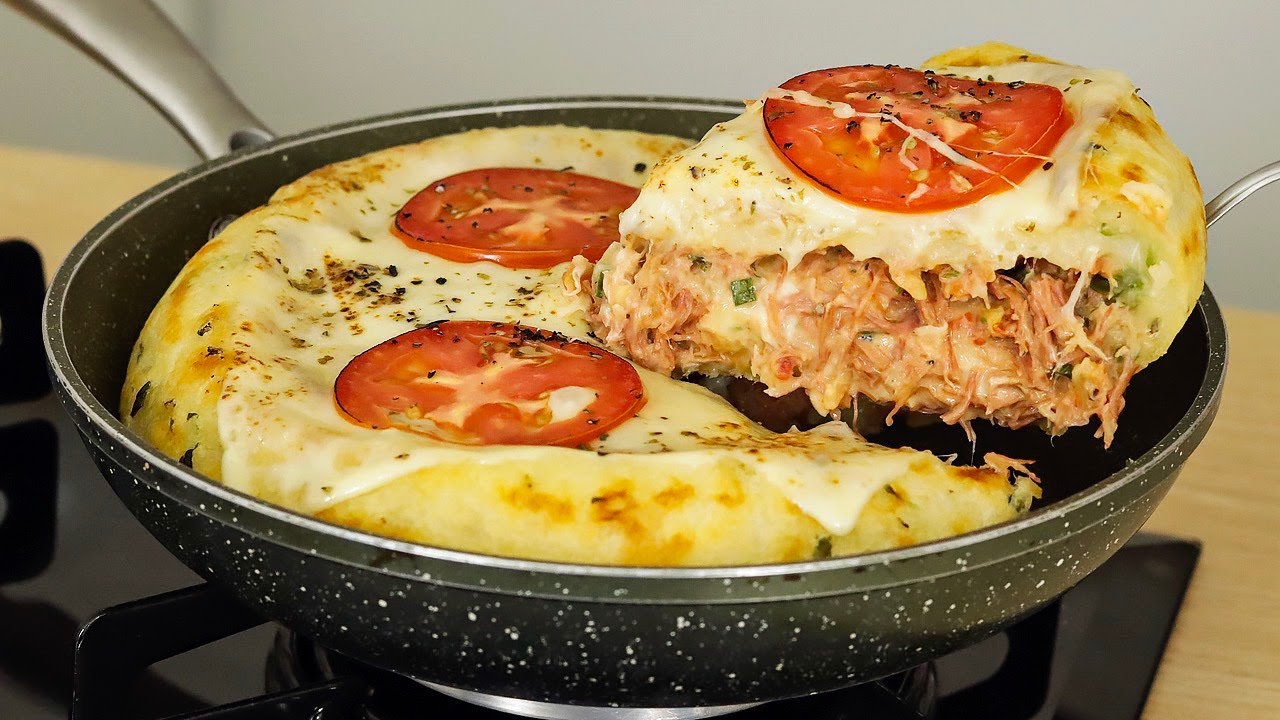 Lanche de frigideira sem farinha de trigo