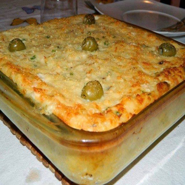 Torta de Bacalhau Gratinada com Batata