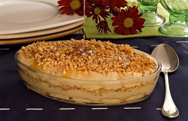 Receita de Pavê cremoso de amendoim