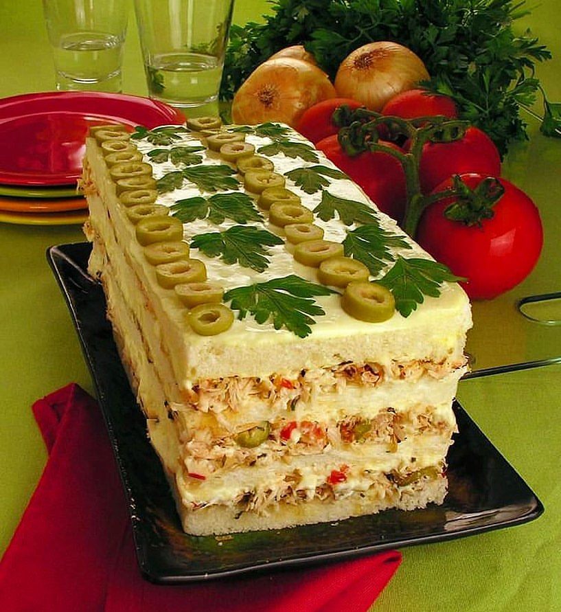 Torta gelada de Pão de forma maravilhosa
