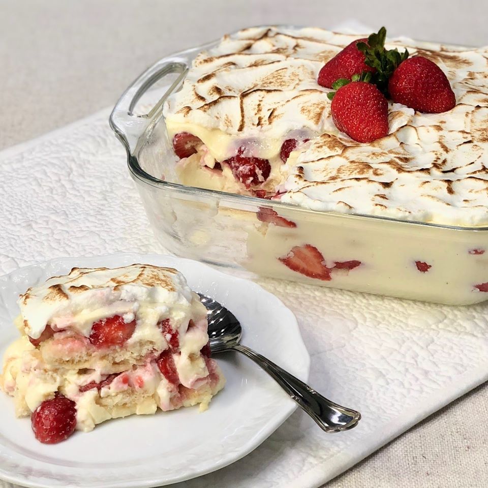 Receita de Pavê de morango