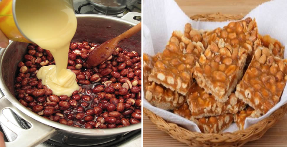 Pé de moleque rápido, fácil e delicioso