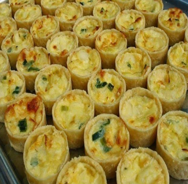 Receita de mini quiche de alho-poró