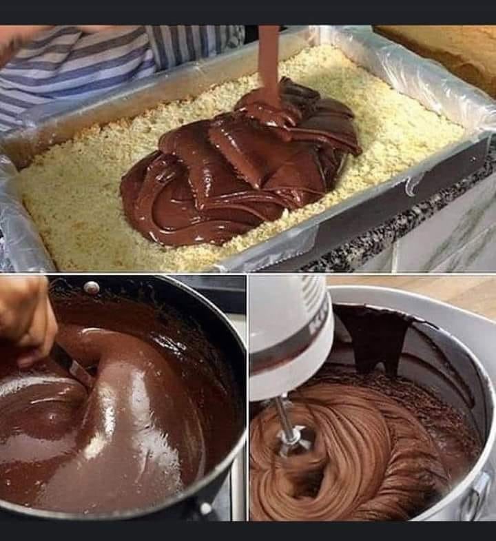 Recheio de chocolate para bolos