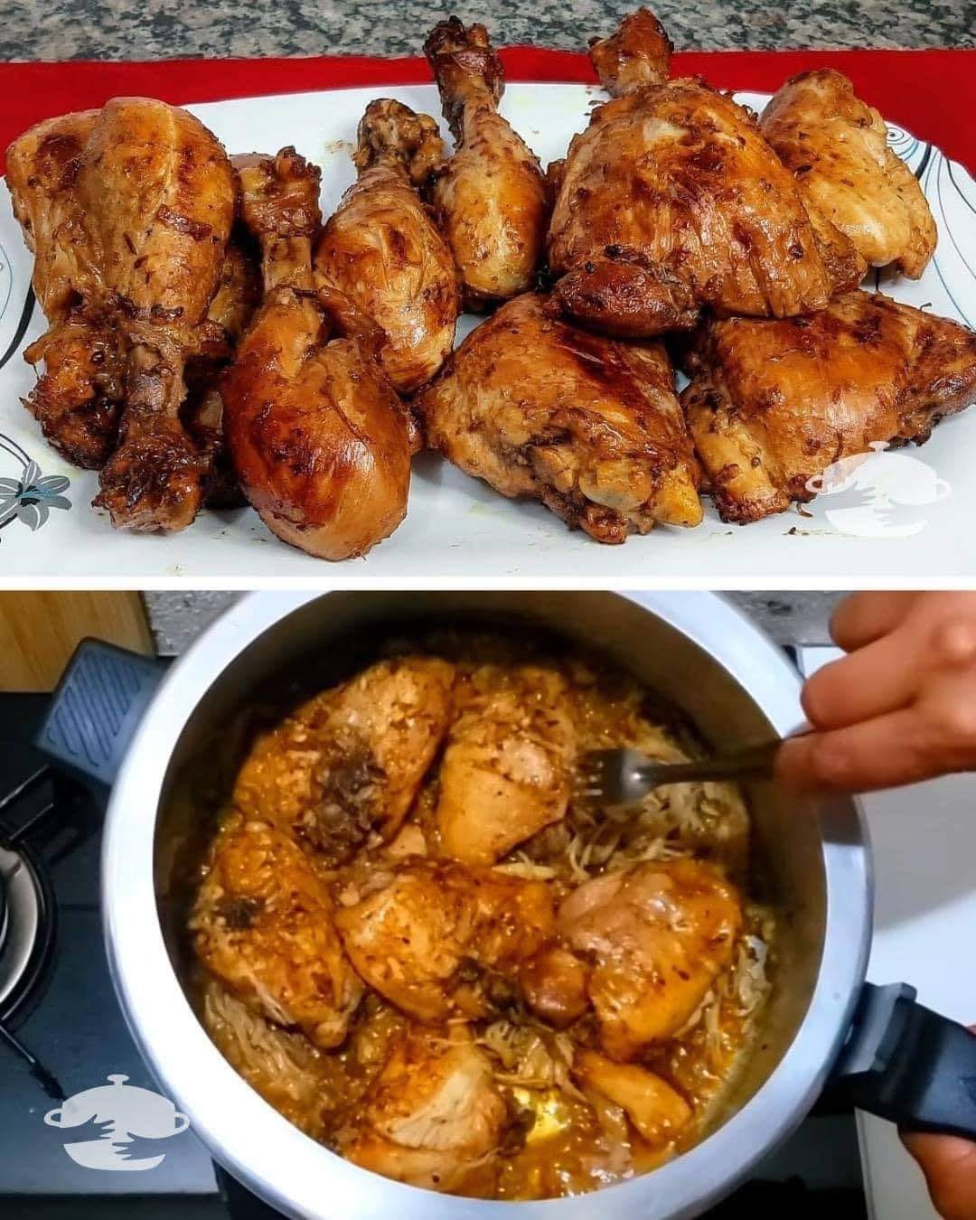 Frango frito na cebola