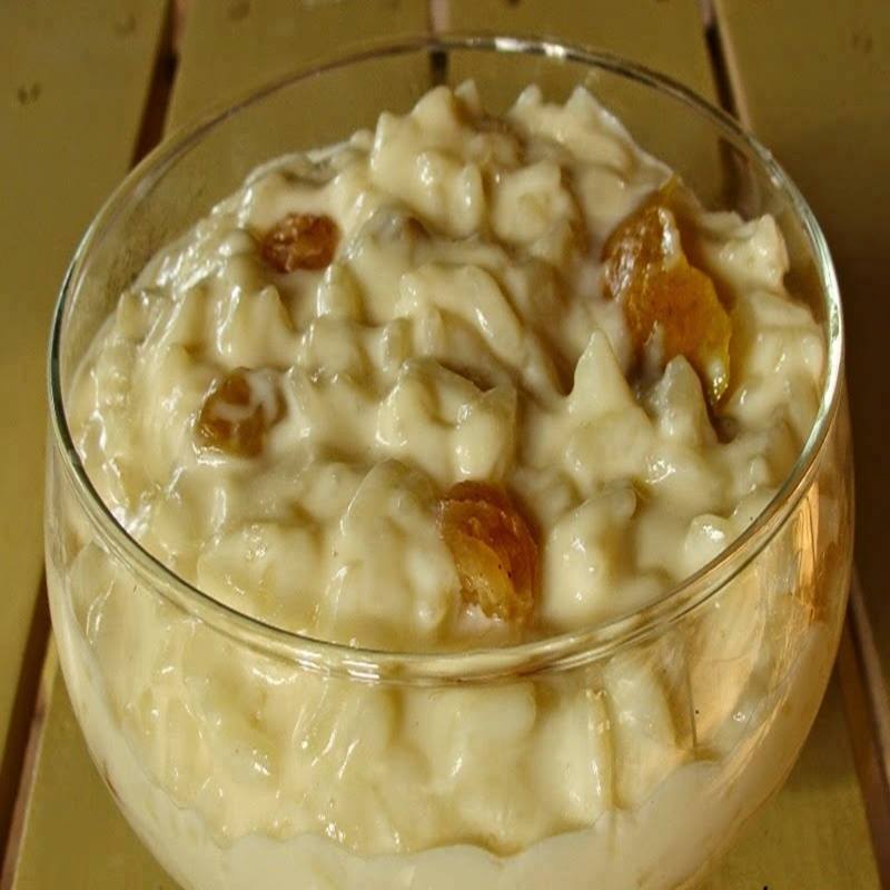 Arroz-Doce Diferente Cremoso com Uvas-Passas e Laranja