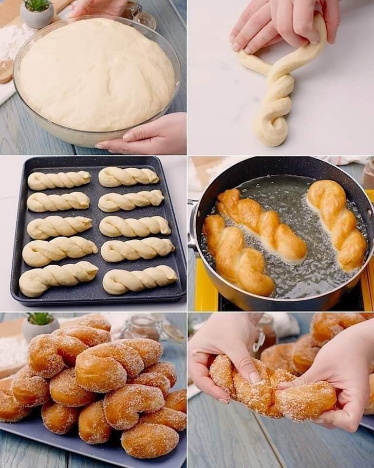 Bolinho de Chuva Espiral Crocante e Fácil