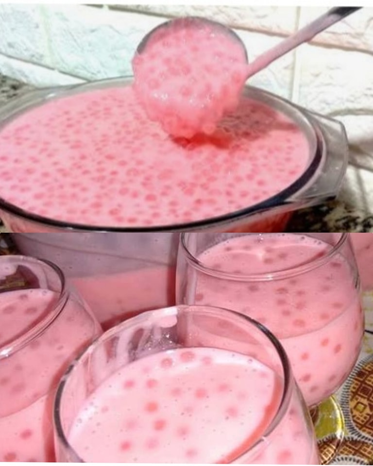 Sagu-Mousse de Morango