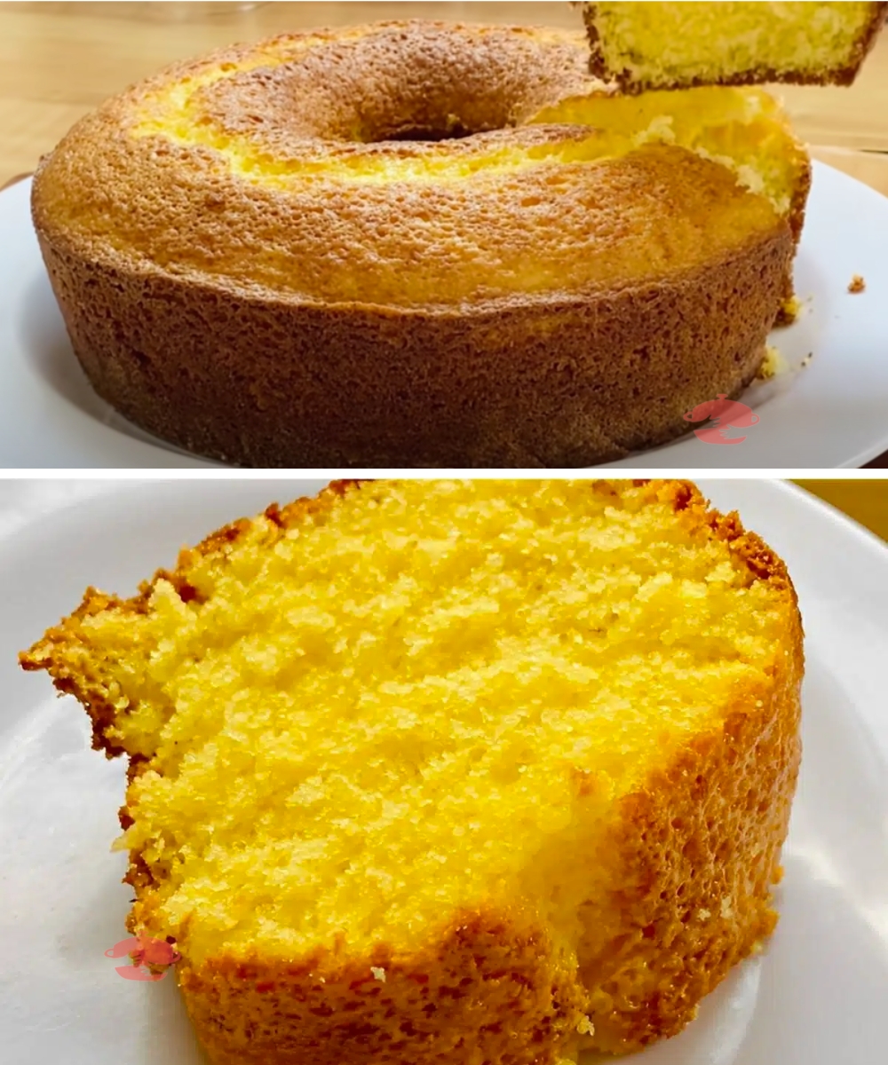 Bolo de fubá com laranja