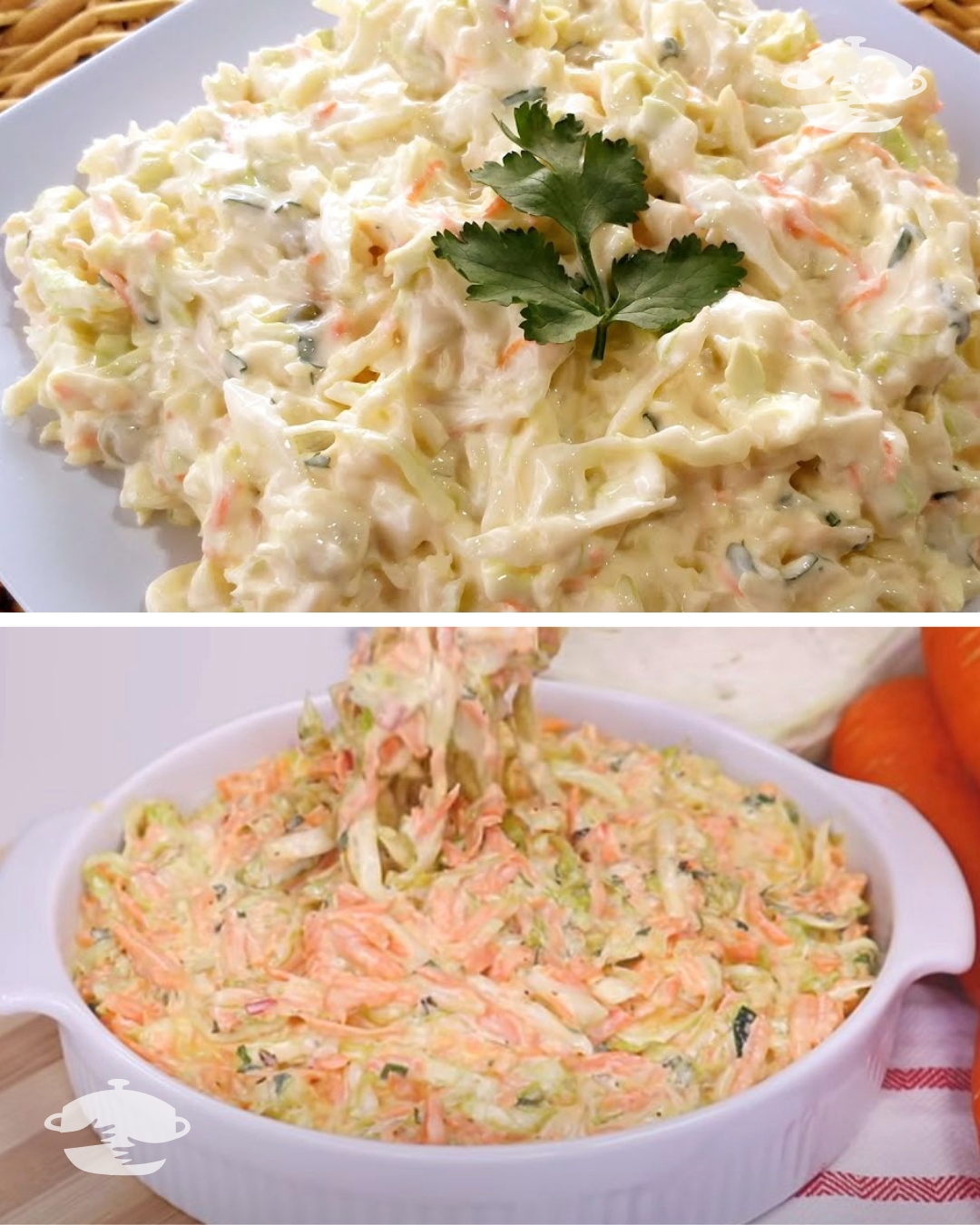 Salada de repolho cremosa e refrescante