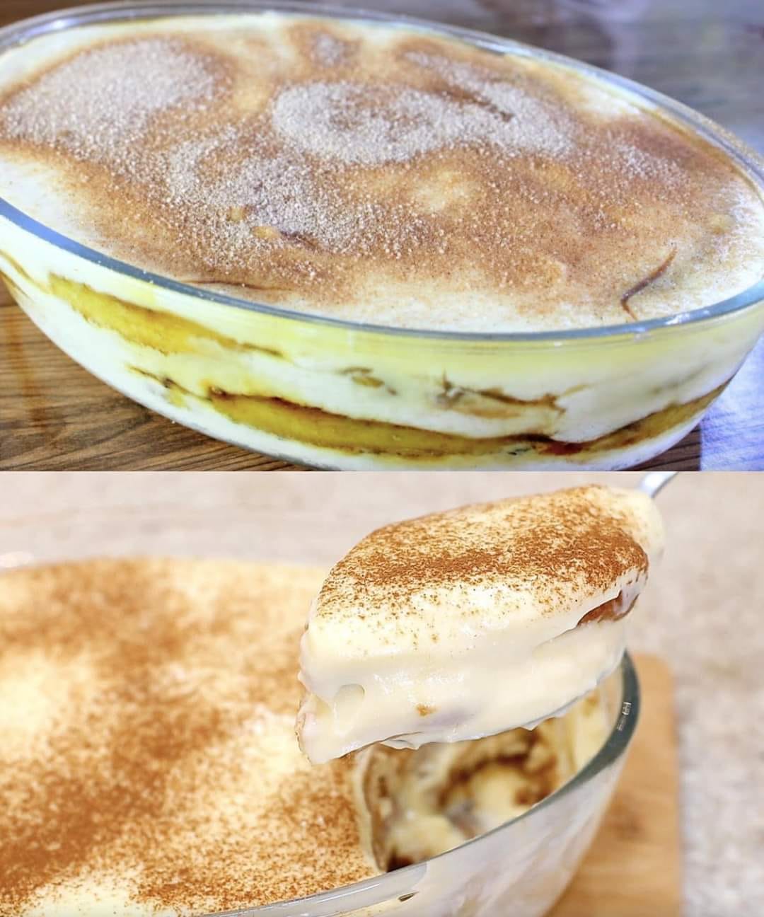 Sobremesa de banana na travessa