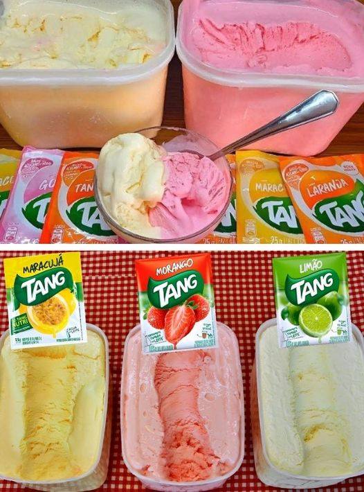 Sorvete de tang delicioso