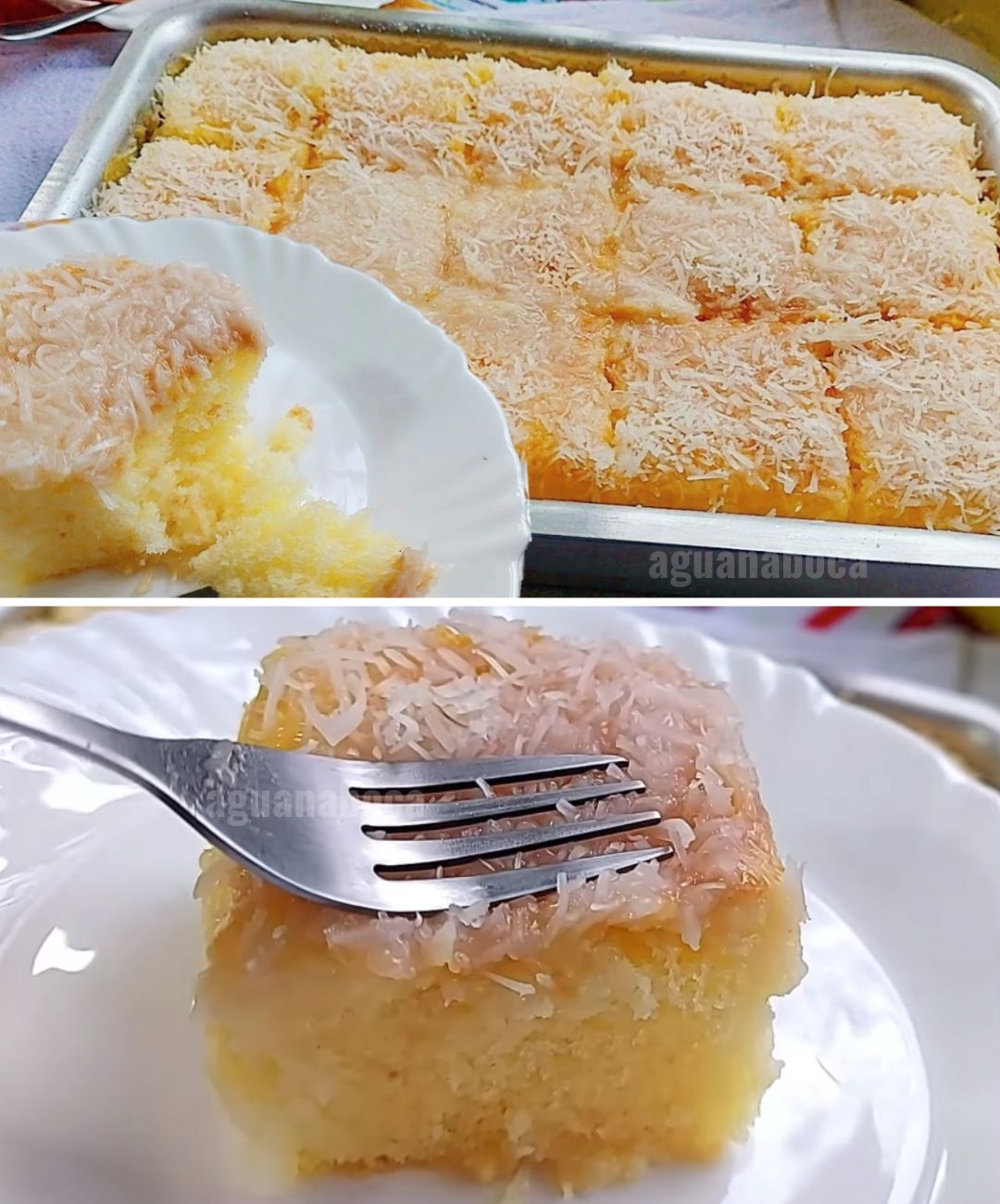 Bolo Brinco-de-ouro delicioso e molhadinho