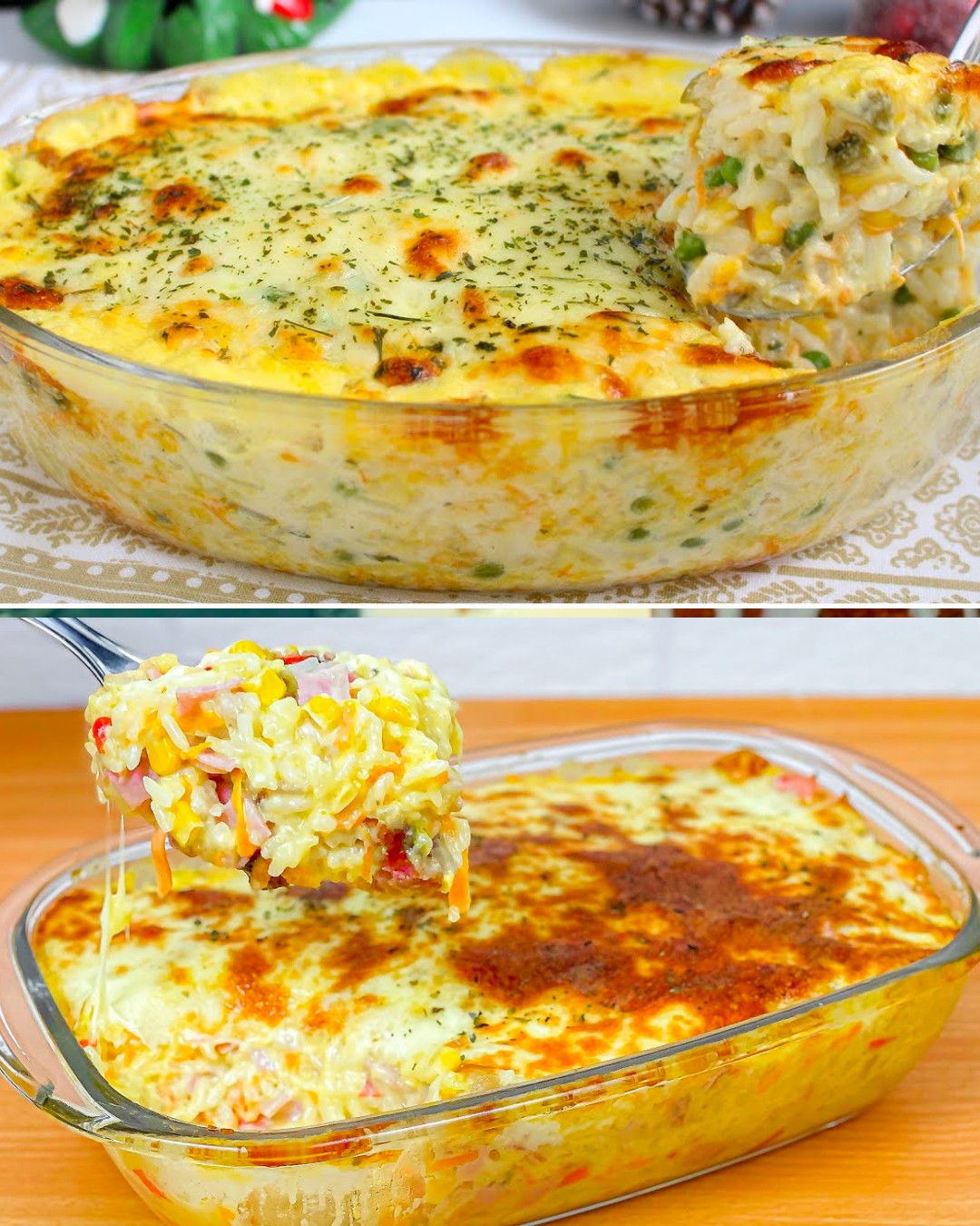 Arroz de Forno ao creme de leite simples e delicioso