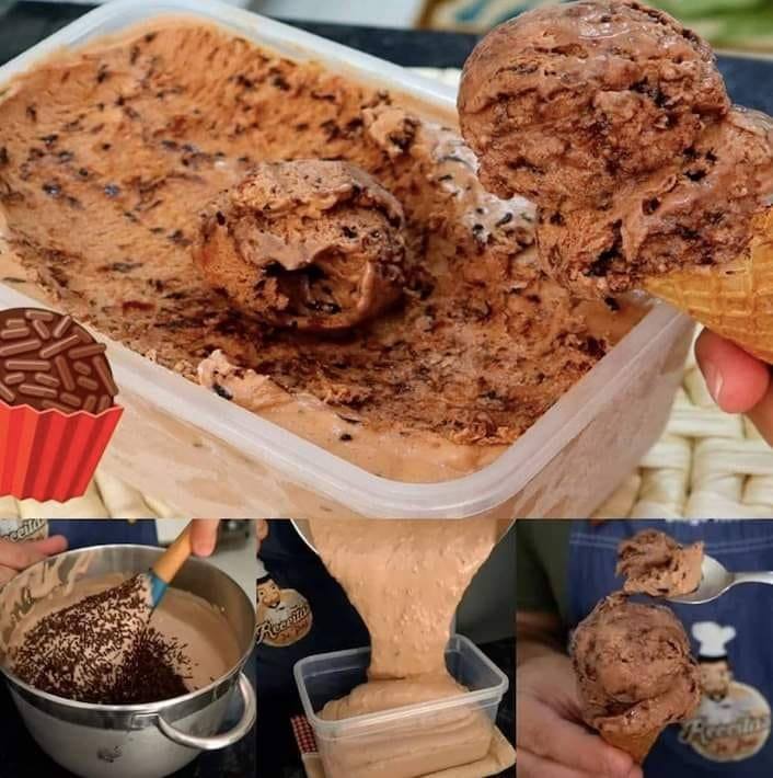 Sorvete de Brigadeiro Super fácil de fazer