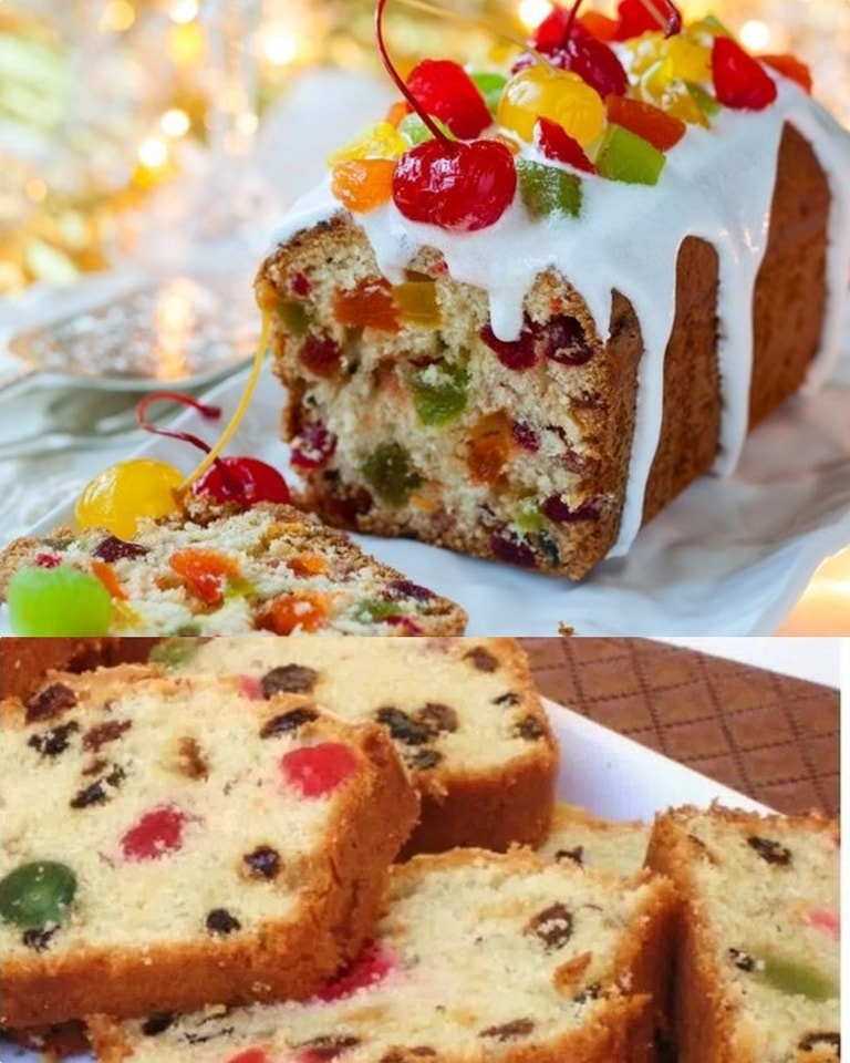 Bolo de Natal com frutas cristalizadas