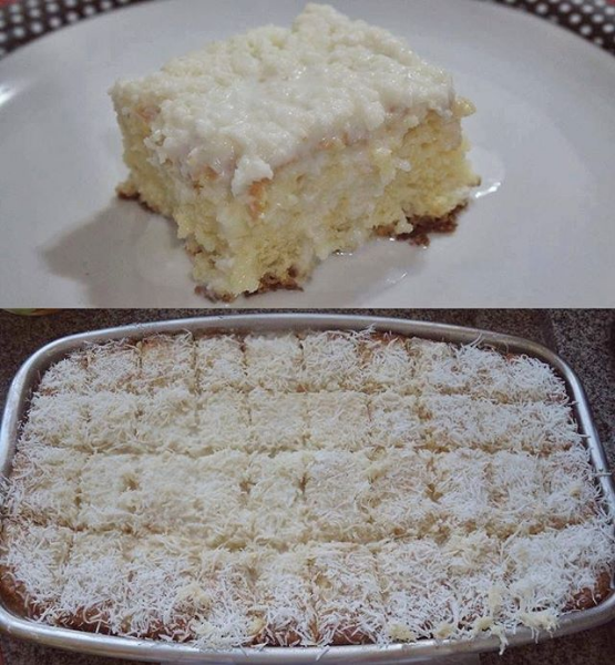 Bolo Gelado de Coco Bem Cremoso