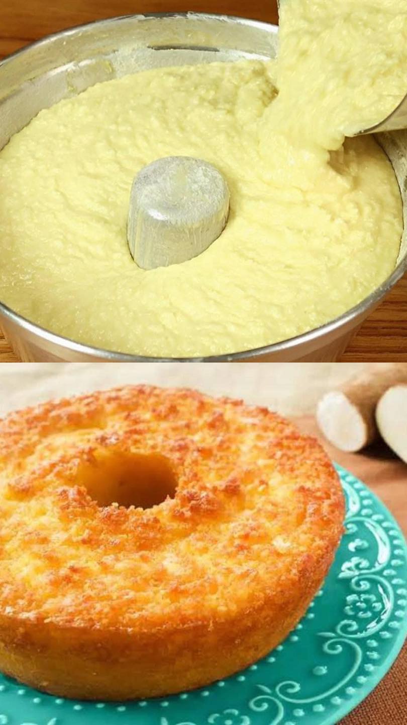 Bolo de Aipim de Liquidificador com Coco