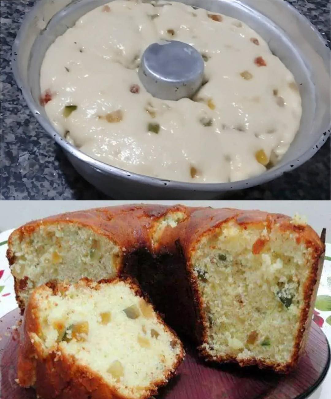 Panetone de Liquidificador feito na Forma de bolo