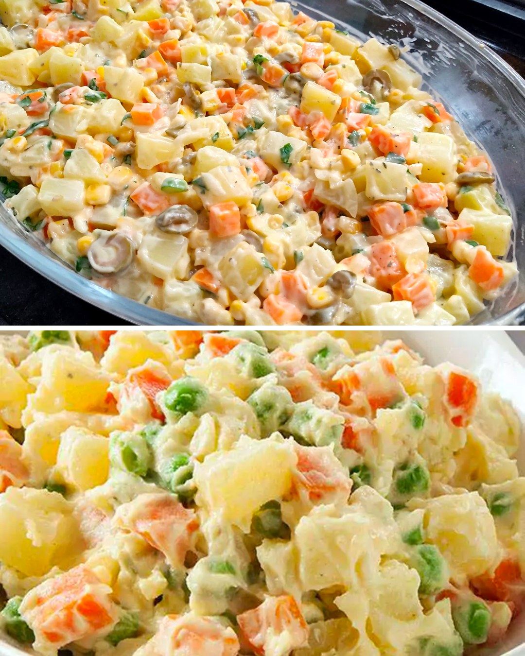 Salada de Maionese Caseira com Maçã e Legumes