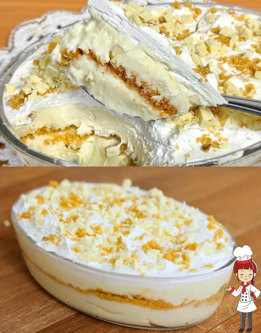 Torta Belga Cremosa de 4 Leites com Chocolate Branco