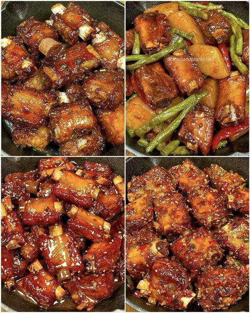 Costelinha de Porco Agridoce no Forno (Molho Caramelizado)