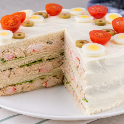 Torta Fria de Atum com Pão de Forma
